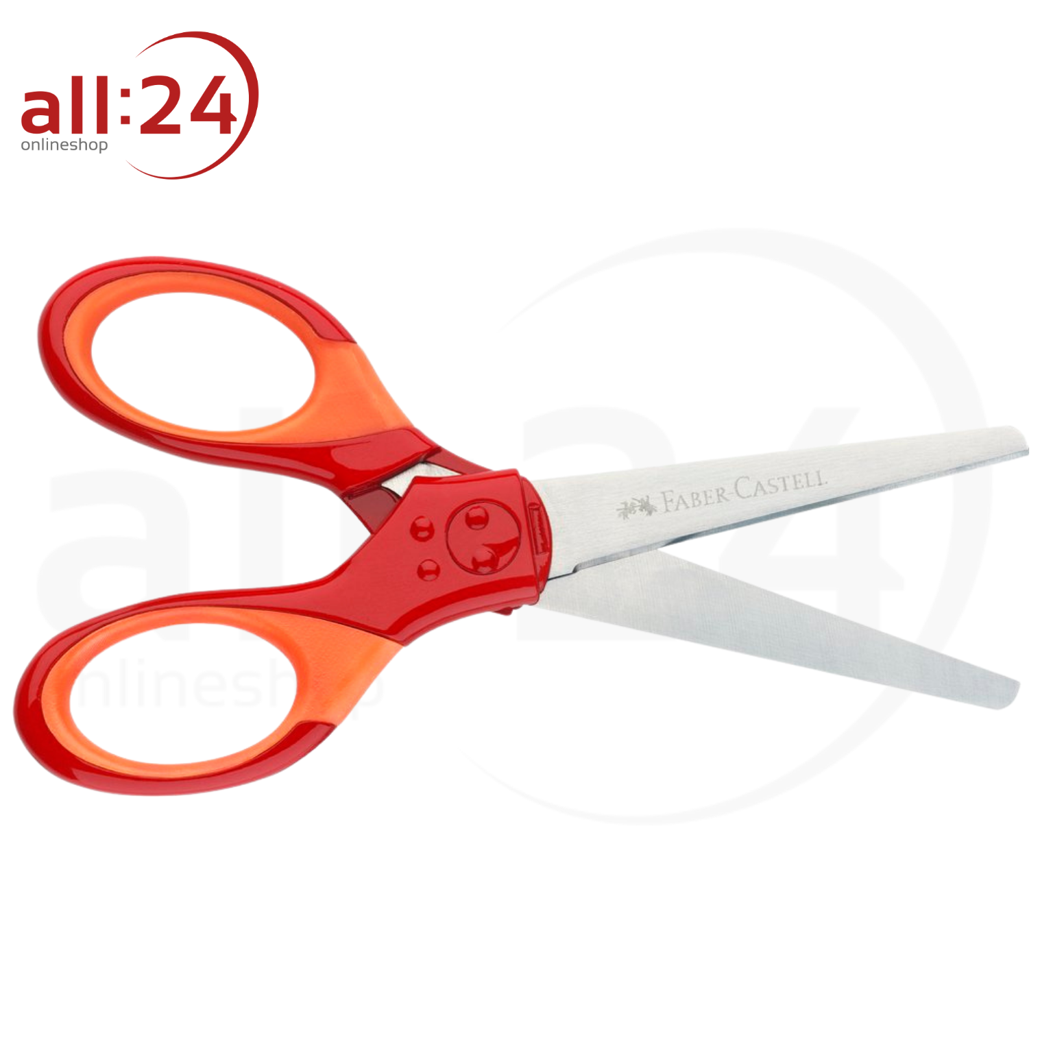 Artikelbild 3 des Artikels “Faber Castell Schulschere Grip Rot mit Abdeckung “
