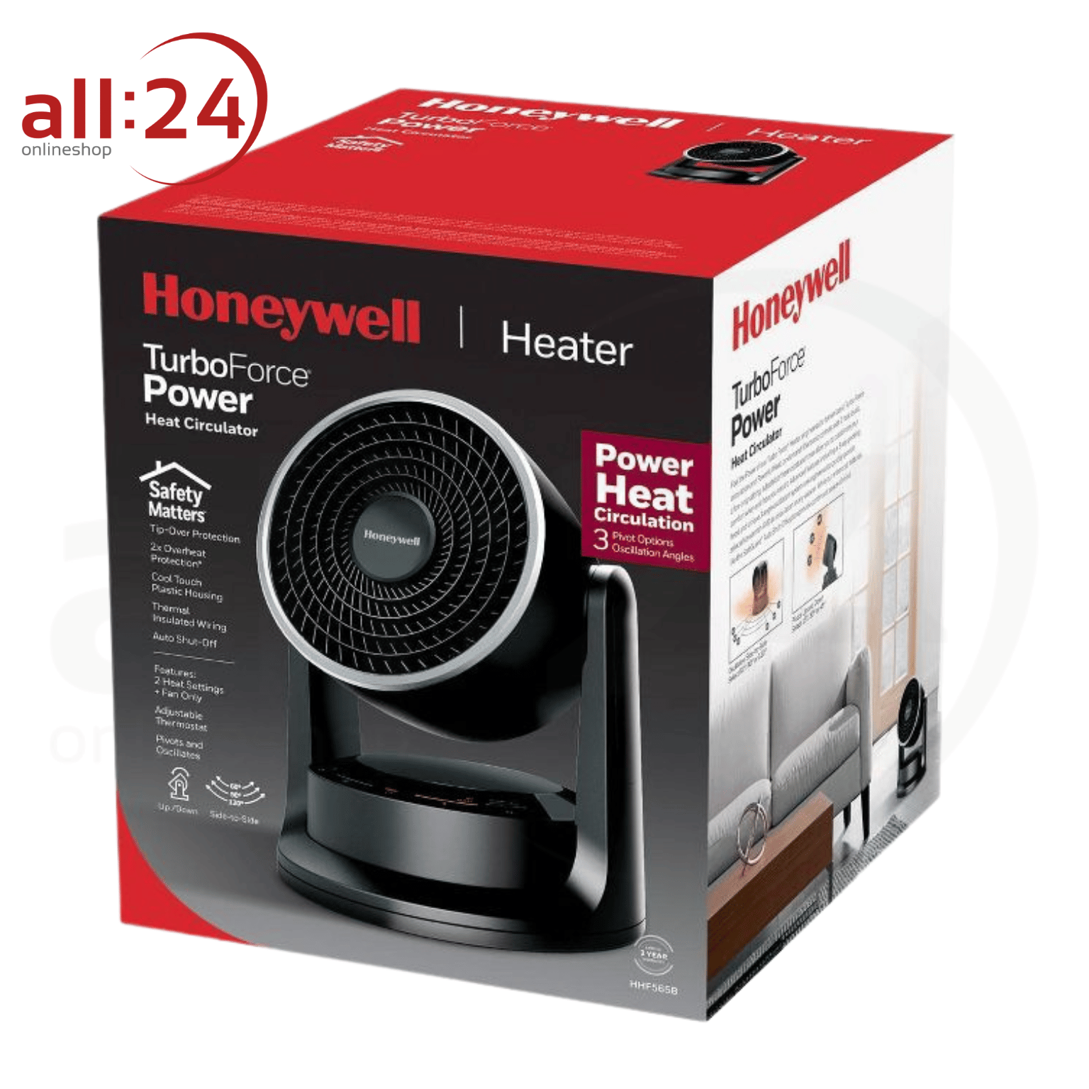 Artikelbild 3 des Artikels “Honeywell TurboForce Power Heizlüfter 1500 Wt “
