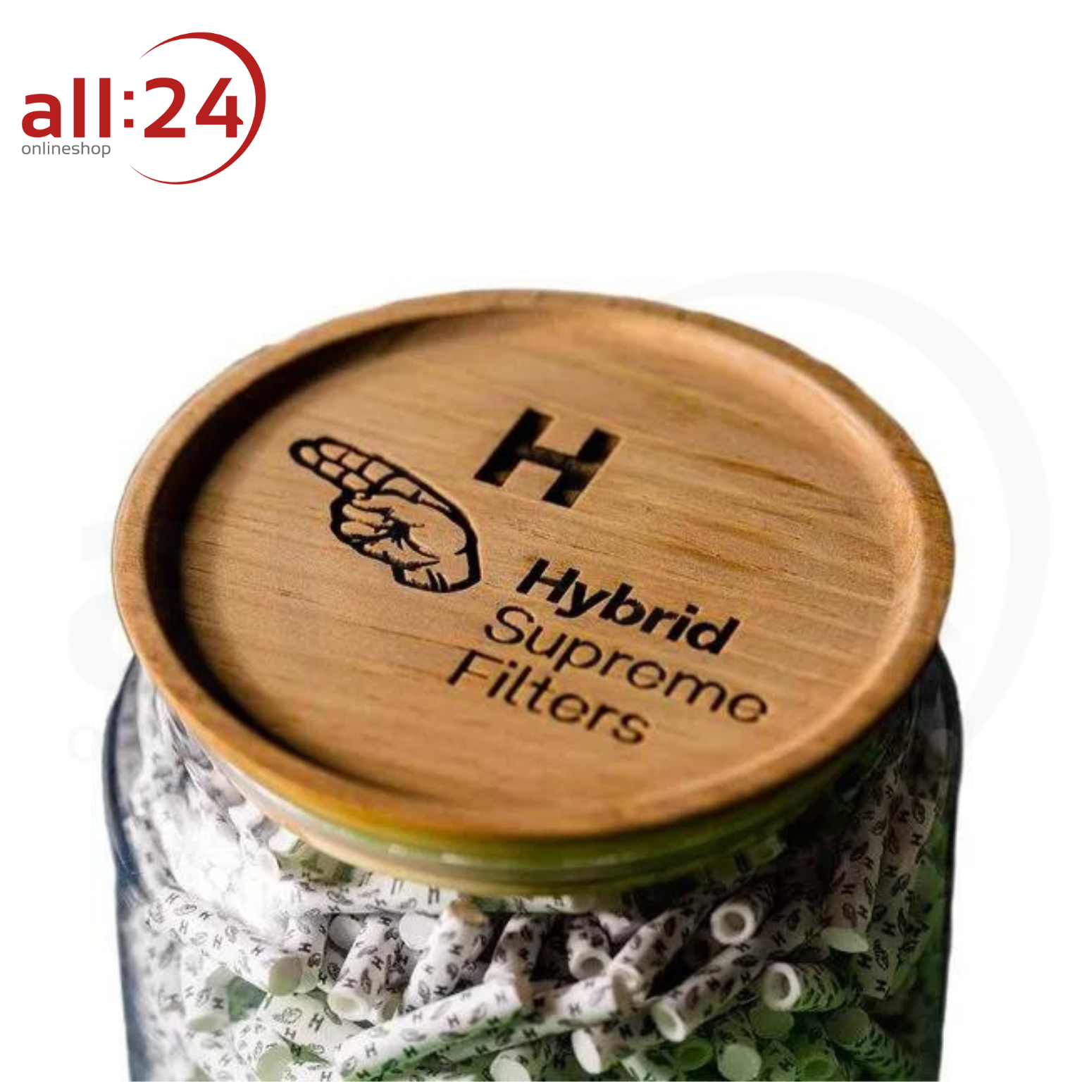 Artikelbild 3 des Artikels “Hybrid Supreme Filter: halb Aktivkohle und Zellstoff - 1000 Stück Glas “