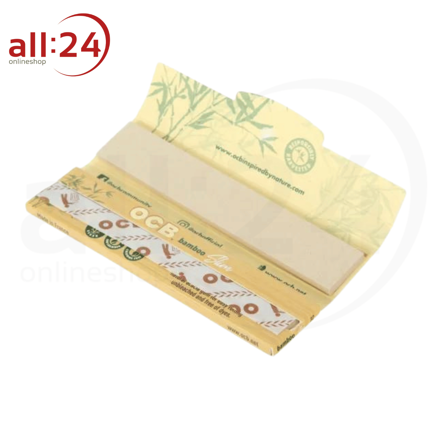 Artikelbild 3 des Artikels “BOX OCB Bamboo King Size Slim Zigarettenpapier + Filter Tips - 50 Stück, Ungebleichte Bambusfasern “