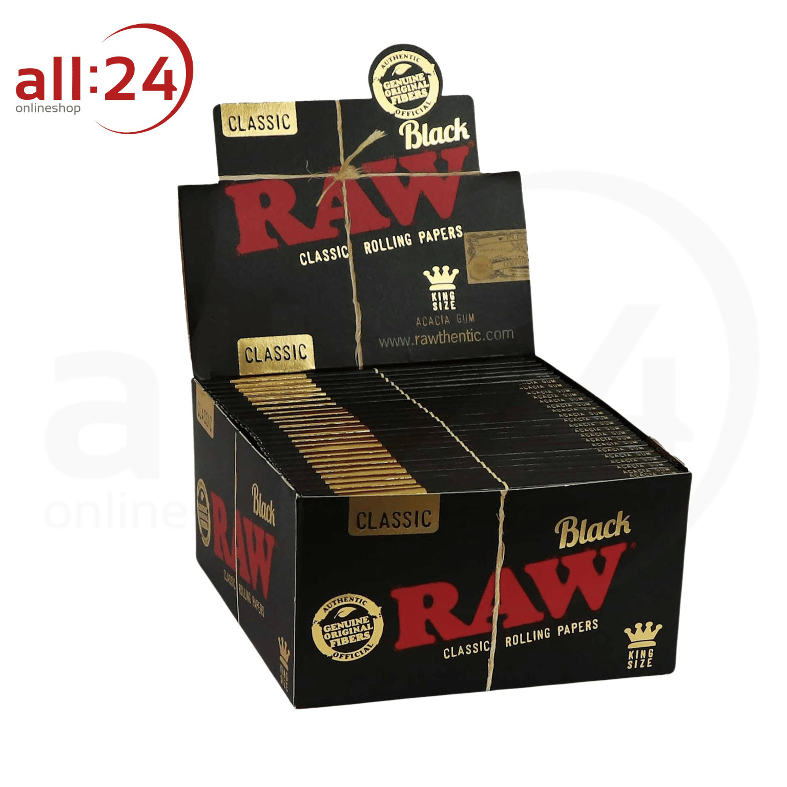 Artikelbild 3 des Artikels “BOX RAW Black Rolling Paper King Size Slim, 50 Stück “
