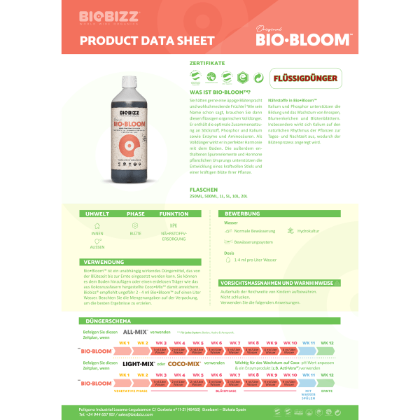 Artikelbild 3 des Artikels “BioBizz Bio-Bloom - Organischer Blütedünger “