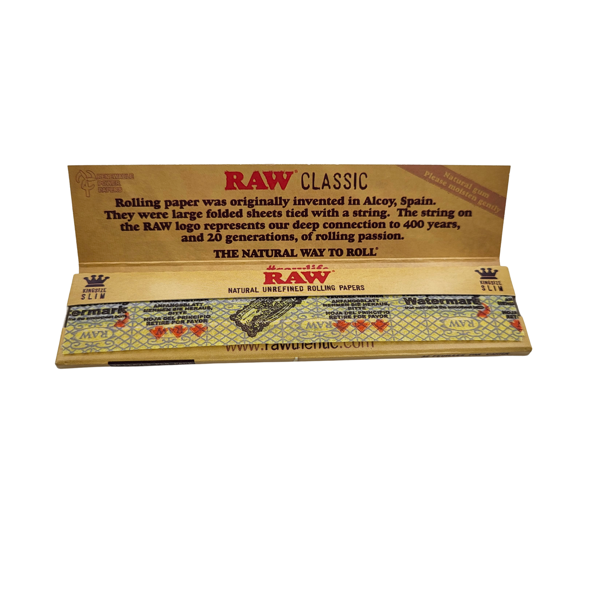 Artikelbild 3 des Artikels “BOX RAW Classic King Size Slim Rolling Paper, 24 Stück “