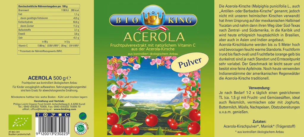 Artikelbild 4 des Artikels “BioKing Bio Acerola Fruchtpulver “