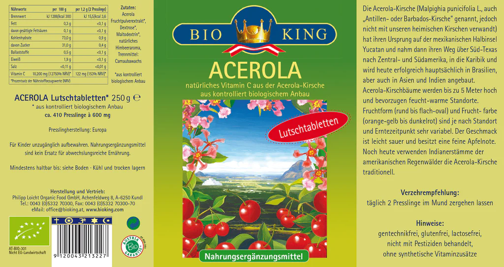 Artikelbild 4 des Artikels “BioKing Bio Acerola Lutschtabletten “