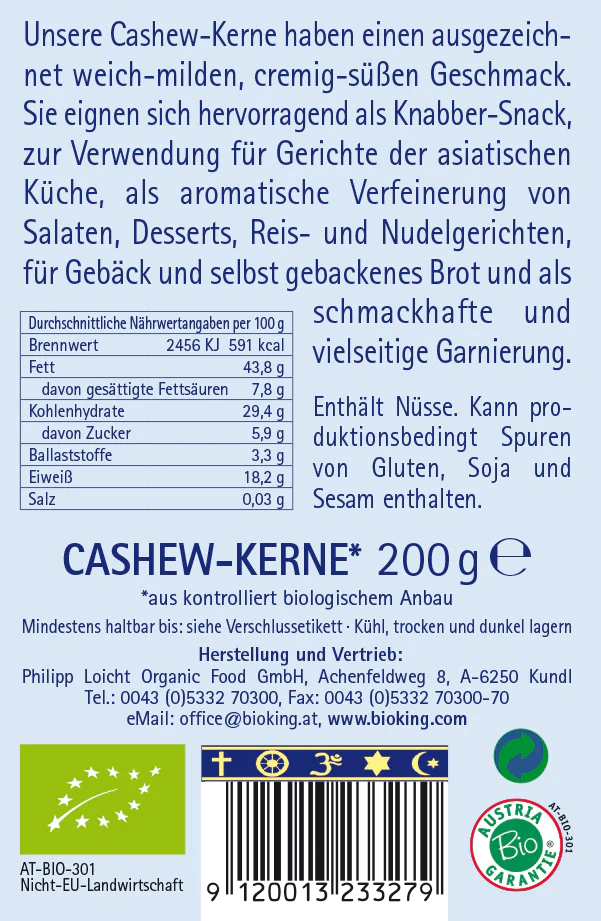 Artikelbild 4 des Artikels “BioKing Bio Cashewkerne, 150g-500g “