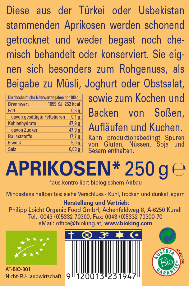 Artikelbild 4 des Artikels “BioKing Bio Aprikosen Getrocknet, 250g-500g “
