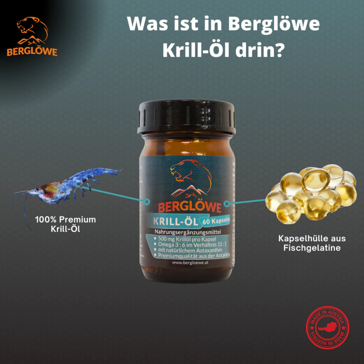 Artikelbild 4 des Artikels “Berglöwe Omega 3 aus Krill-Öl 44g-88g “