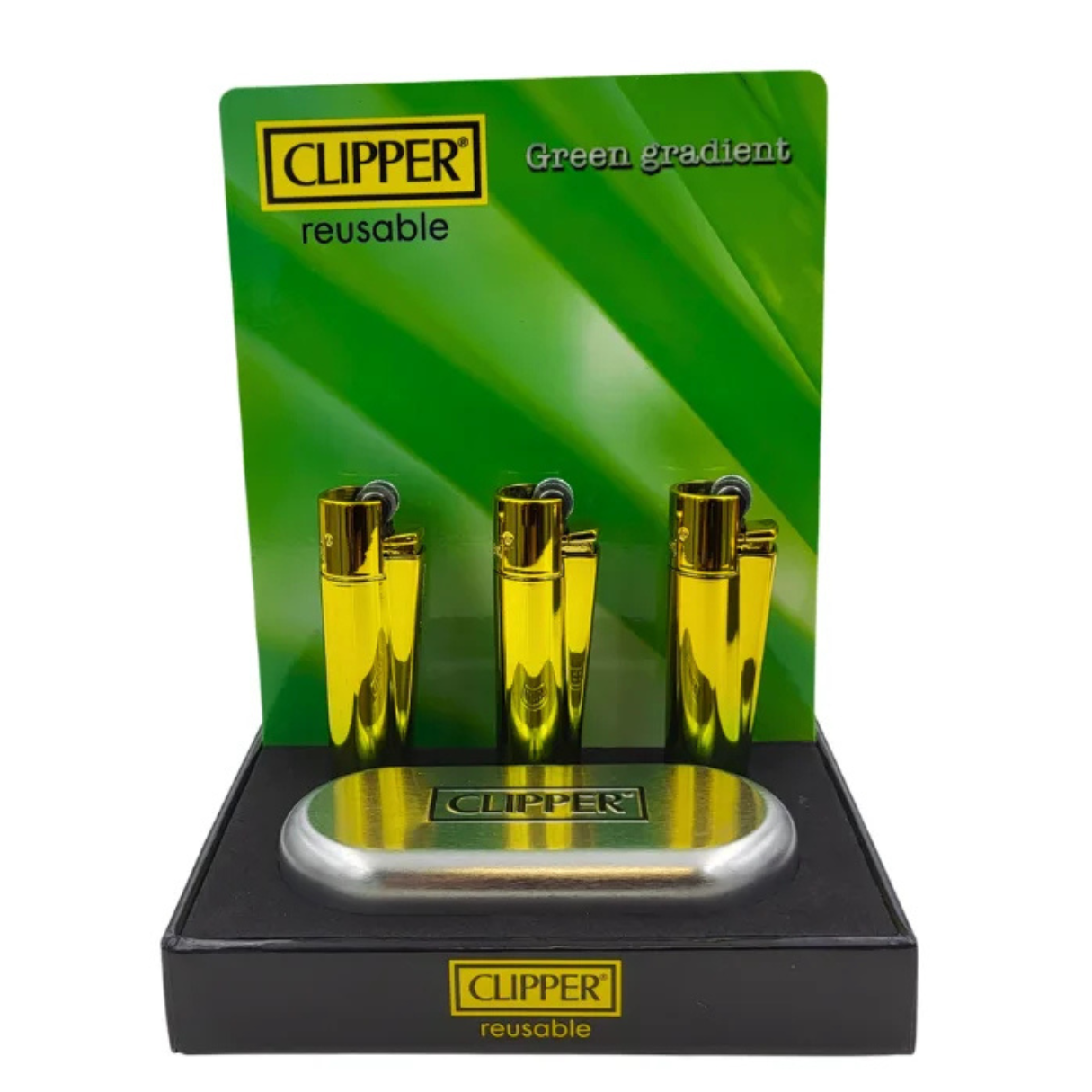 Artikelbild 4 des Artikels “Clipper Metall Groß - Elegantes Icy Green Feuerzeug “