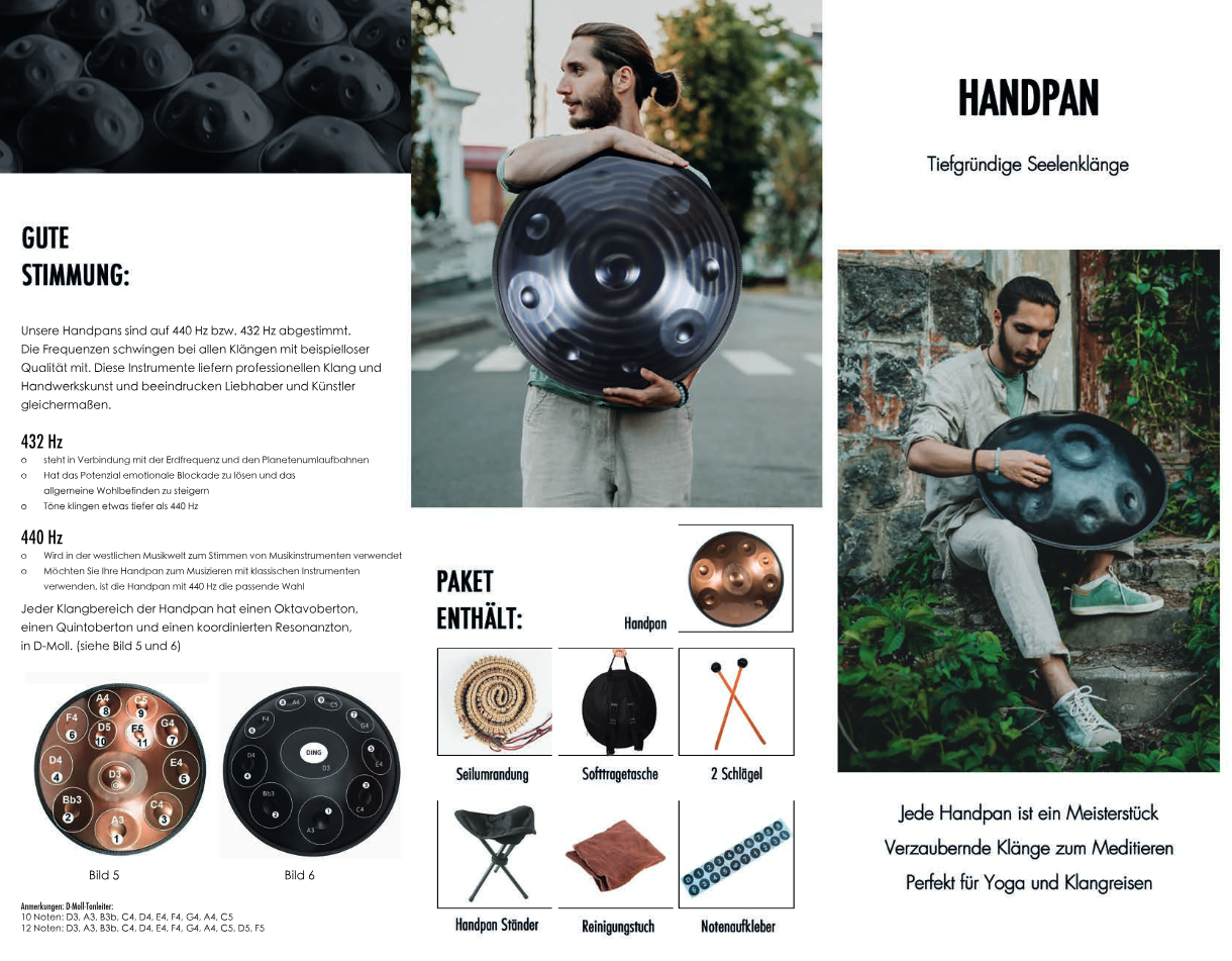 Artikelbild 4 des Artikels “Berk Handpan Kupfergold 12 Töne 440 Hz 56 cm “