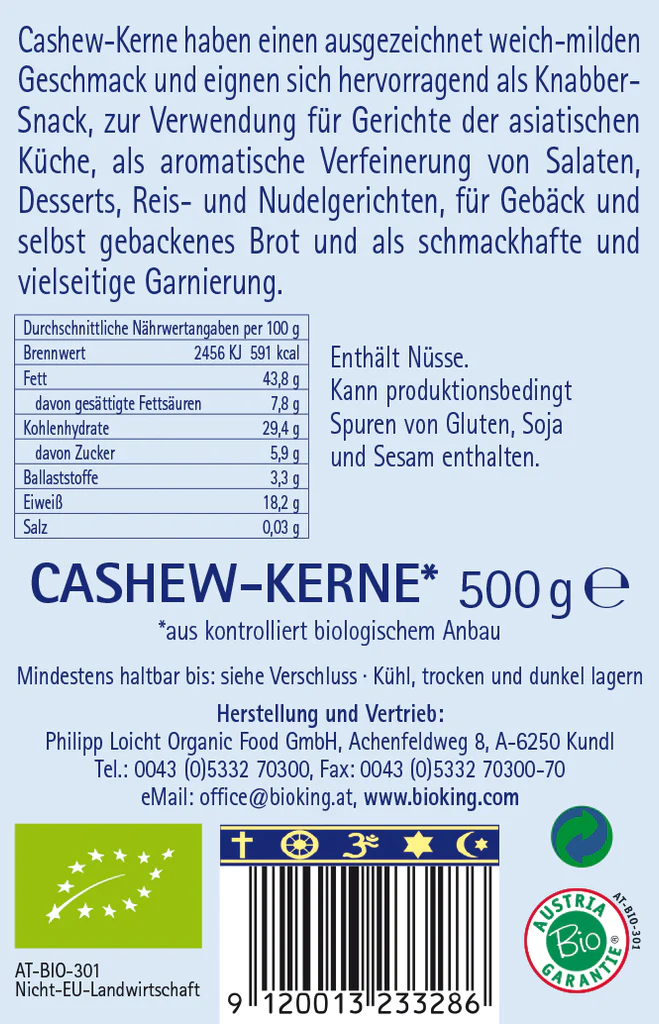Artikelbild 6 des Artikels “BioKing Bio Cashewkerne, 150g-500g “